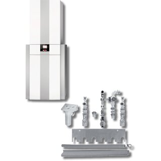 Wolf - 8615013F01 - Paket Brennwertzentr. CGS-2-14/120L Regelung BM-2, Set vormontiert, Aufputz
