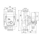 Wilo  - 4215502 - Yonos PICO plus 25/1-4, G11/2, 15W  Nassläufer-Hocheffizienzpumpe