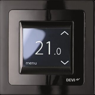 DEVI - 140F1069 - DEVIreg Touch Elektron.Uhren-Thermostat, schwarzTouch-Display, 16A mit Rahmen