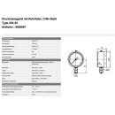Wika - 9020667 - Rohrfedermanometer Type 233.30...