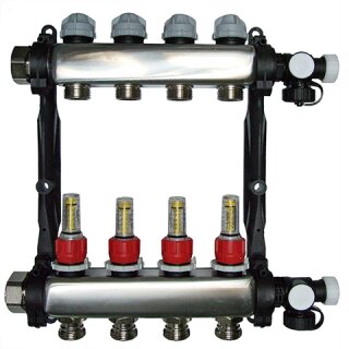 Daikin - ECOLLECTRMV6A - Heizkreisverteiler Edelstahl RMV 6 6-fach Verteiler, Maße 44 x 41,5 cm   - EAN: 4548848864201