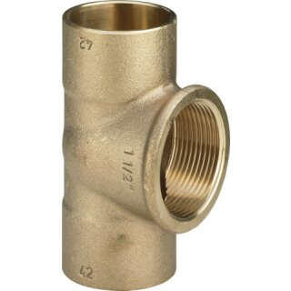 Viega - 157678 - T-Stück 94130G in 42mm x Rp1 1/2 x 42mm Rotguss