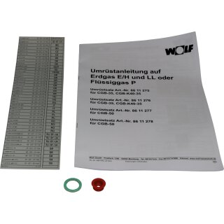 Wolf - 8611276 - Umrüstsatz Erdgas E/LL - Flüssiggas für CGB-35 und CGB-K40-35