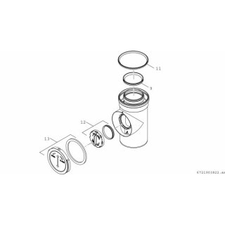 Bosch - 7738113107 - Abgaszubehör FC-CR110 Rohr konz. mit Prüföffnung, d:110/160mm