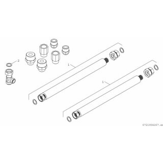 Bosch - 7738113396 - Installationszubehör CS 39 Anschlussrohrsatz Puffer, flexibel, L=2m