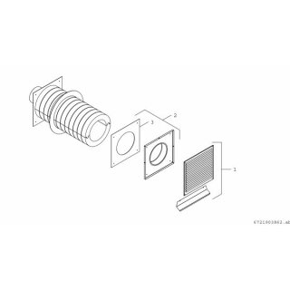 Bosch - 7738110906 - Zubehör Wohnungslüftung WG 160-2 Wanddurchführung d: 160mm, Edelstahl