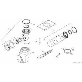 Bosch - 7738112748 - Abgaszubehör FC-Set80-C33x (hinten Grundbausatz C33x im Schacht, d:80/125mm
