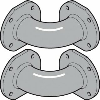 Bosch - 7114104 - Installationszubehör Bogen 3" Bogen 90 Gr, d:3" mit Isolierung (2x)