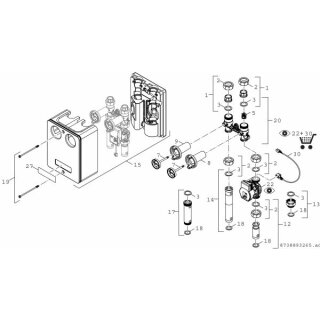 Bosch - 7736601144 - Installationszubehör HS 25/6 Heizkreisset ohne Mischer, 364x290x190
