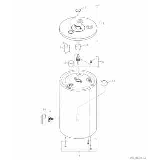 Bosch - 7735501535 - Pufferspeicher STORA BH 120-5 1 A für Wärmepumpen, 980x600, 120 L, silber