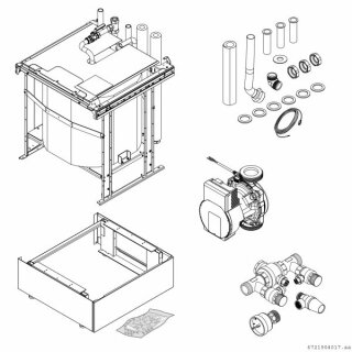 Bosch - 8738211720 - integrierbarer Pufferspeicher 50L 590x585x640, Unterkomponente CS7800i LW