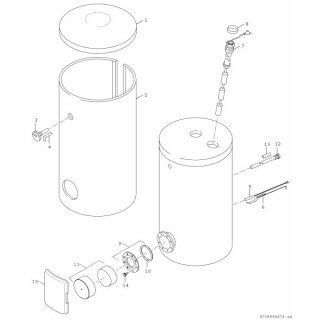 Bosch - 8735100641 - Wärmepumpenspei. STORA WH 290 LP1B 1294x700, 277 L, zylindrisch, silber