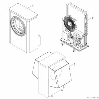 Bosch - 8738210257 - Luftwärmepumpe CS7001i AW 9 OR-S Außeneinheit Monoblock-WP, 1370x930x440