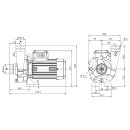 Wilo  - 4245153 - BAC50-99-0.75/2, 0,75 kW  Trockenläufer-Blockpumpe