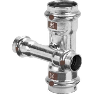 Viega - 812553 - Kreuzstück mit SC Temponox 1748 in 18x15mm Stahl nichtrostend