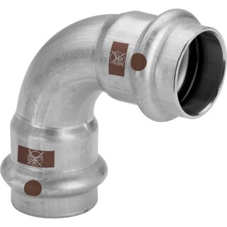 Viega - 809638 - Bogen 90 Grad mit SC Temponox 1716 in 15mm Stahl nichtrostend