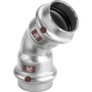 Viega - 809850 - Bogen 45 Grad mit SC Temponox 1726 in 18mm Stahl nichtrostend