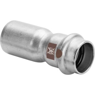 Viega - 809355 - Reduzierstück mit SC Temponox 1715.1 in 22x15mm Stahl nichtrostend
