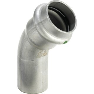 Viega - 435400 - Bogen 45 Grad mit SC Sanpress Inox 2326.1 in 22mm Edelstahl