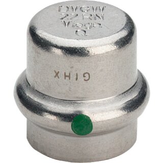 Viega - 452896 - Verschlusskappe mit SC Sanpress Inox 2356 in 35mm Edelstahl