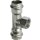 Viega - 437220 - T-Stück mit SC Sanpress Inox 2317.2 in 42mm x Rp1/2 x 42mm Edelstahl