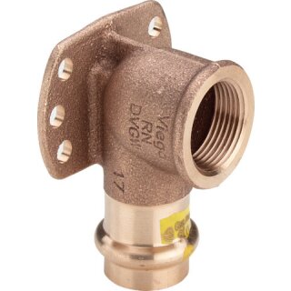Viega - 346683 - Wandscheibe mit SC Profipress G 2625.5 für Gas in 15mm x Rp1/2 Rotguss