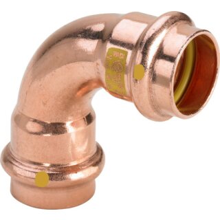 Viega - 345495 - Bogen 90 Grad mit SC Profipress G 2616 für Gas in 28mm Kupfer