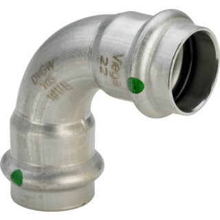 Viega - 435660 - Bogen 90 Grad mit SC Sanpress Inox 2316 in 28mm Edelstahl