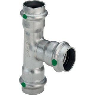 Viega - 435967 - T-Stück mit SC Sanpress Inox 2318 in 28x18x28mm Edelstahl