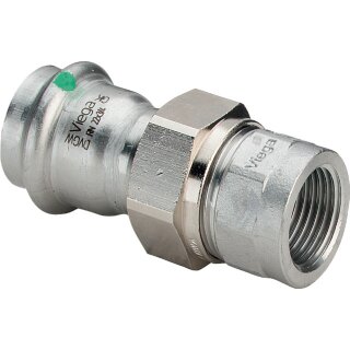 Viega - 437497 - Verschraubung mit SC Sanpress Inox 2362 in 22mm x Rp1/2 Edelstahl