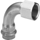 Viega - 437121 - Bogen 90 Grad mit SC Sanpress Inox 2314.5 in 28mm x Rp1 Edelstahl