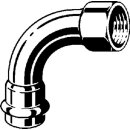 Viega - 601331 - Bogen 90 Grad mit SC Prestabo 1114.5 in 28mm x Rp1/2 Stahl verzinkt