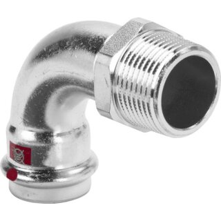 Viega - 558444 - Bogen 90 Grad mit SC Prestabo 1114 in 28mm x R1 Stahl verzinkt