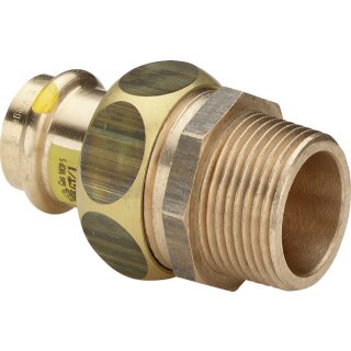 Viega - 379407 - Verschraubung mit SC Profipress G 2654 für Gas in 18mm x R1/2 Rotguss
