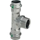 Viega - 446017 - T-Stück mit SC Sanpress Inox 2317.1 in 42mm x R3/4 x 42mm Edelstahl