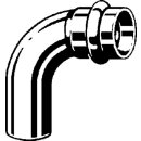 Viega - 345587 - Bogen 90 Grad mit SC Profipress G 2616.1 für Gas in 42mm Kupfer