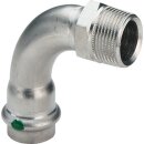 Viega - 436940 - Bogen 90 Grad mit SC Sanpress Inox 2314 in 35mm x R1 1/4 Edelstahl