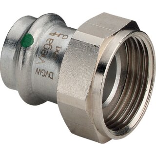 Viega - 437992 - Verschraubung mit SC Sanpress Inox 2363 in 54mm x G2 1/2 Edelstahl