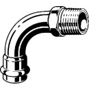 Viega - 436964 - Bogen 90 Grad mit SC Sanpress Inox 2314 in 54mm x R2 Edelstahl