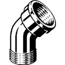 Viega - 281755 - Bogen 45 Grad 3121 in R3/8 x Rp3/8 Rotguss