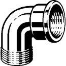 Viega - 264024 - Bogen 90 Grad 3092 in R1/2 x Rp1/2 Rotguss