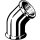 Viega - 320645 - Bogen 45 Grad 3120 in Rp3/4 Rotguss