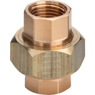 Viega - 271022 - Rohrverschraubung 3330 flachdichtend in Rp1/2 x Rp1/2 Rotguss