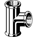 Viega - 362508 - T-Stück 3130 in Rp3/4 x Rp3/4 x Rp1/2 Rotguss