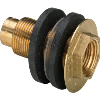 Viega - 448745 - Wanddurchführung 3427.2 in 15x55mm x Rp1/2 x G3/4 Rotguss
