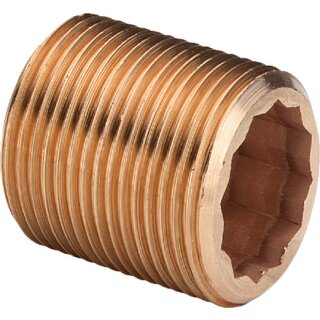 Viega - 319229 - Langnippel 3535 mit Innenvielkant in G1 x 100mm Rotguss