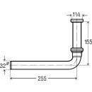 Viega - 119263 - Baugruppe Ablaufbogen 5621.1-880 in G1 1/4 x32mm Messing verchromt