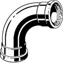 Viega - 597580 - Bogen 90 Grad mit SC Prestabo 1116XL in 88,9mm Stahl verzinkt
