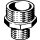 Viega - 446833 - Übergangsnippel 3247 in G3/4 x R1/2 Rotguss
