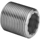 Viega - 319274 - Langnippel 3535 mit Innenvielkant in G1/2 x 40mm Rotguss